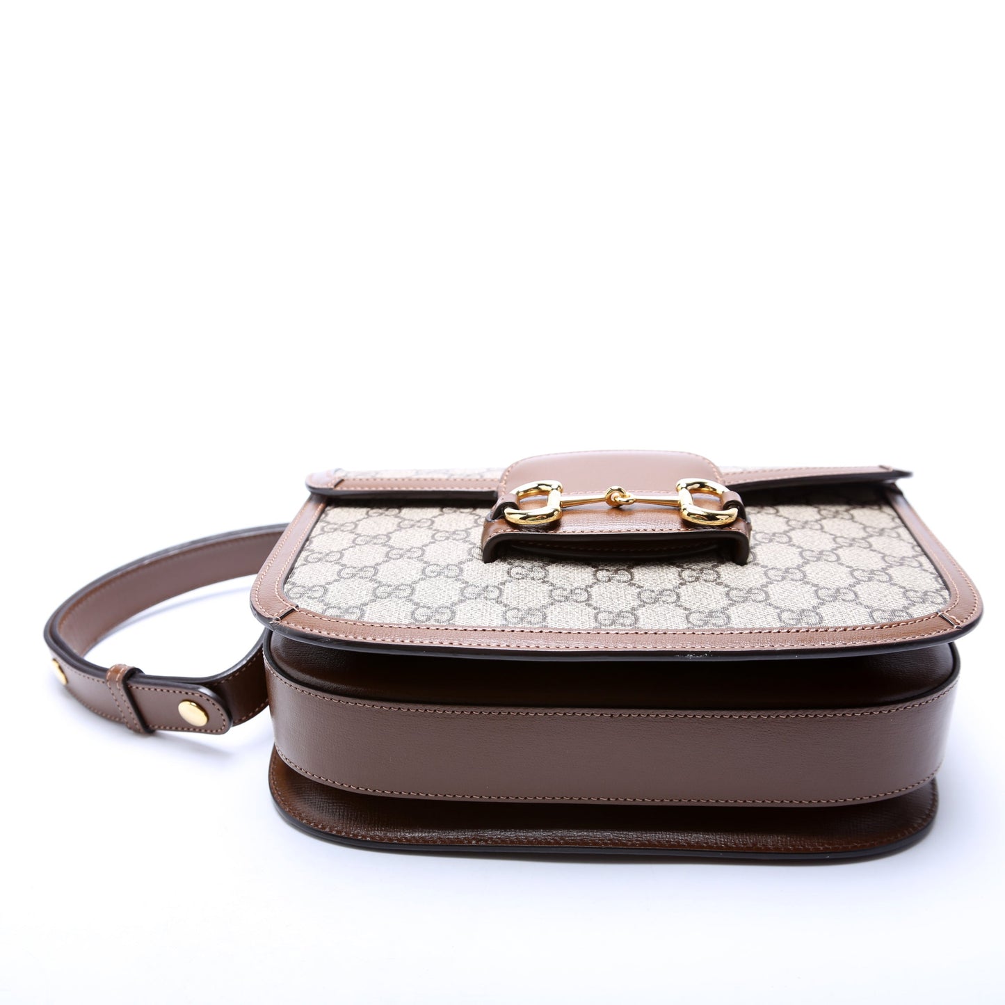 Gucci Horsebit Shoulder Bag Brown