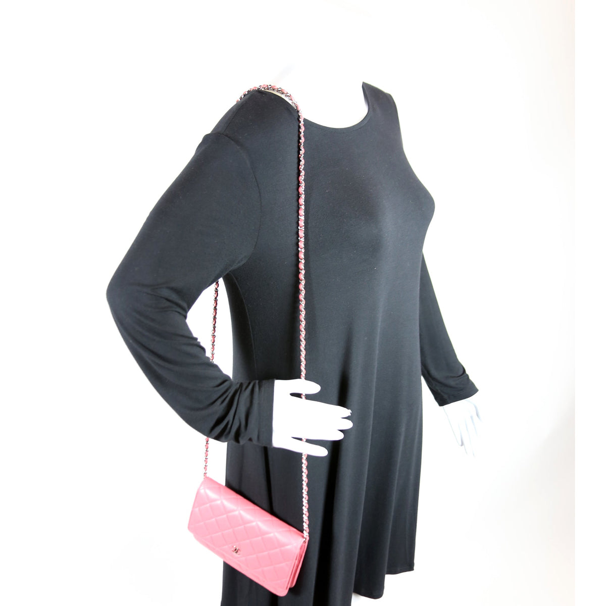 WOC Classic Quilted Lambskin Pink