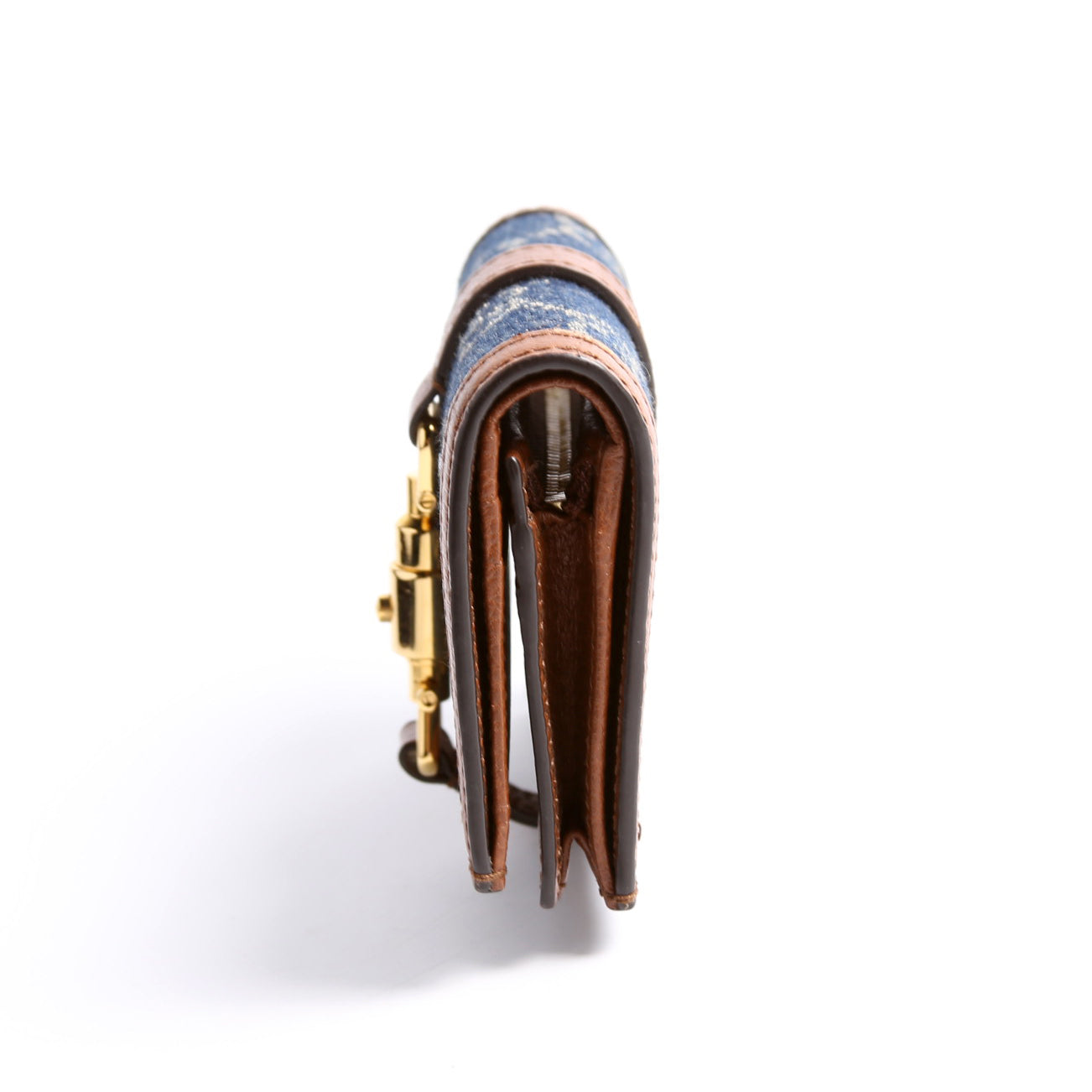 Gucci GG Denim Jackie Card Case Navy/Brown