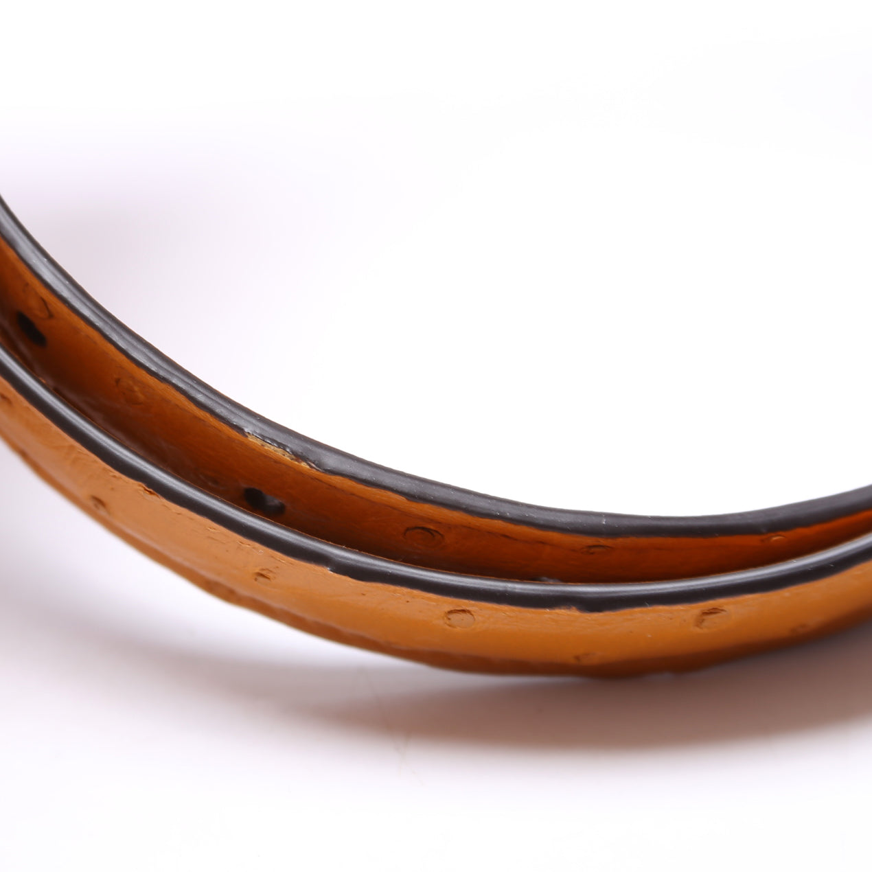 Gucci Blondie Thin Ostrich Leather Belt Size / Ochre