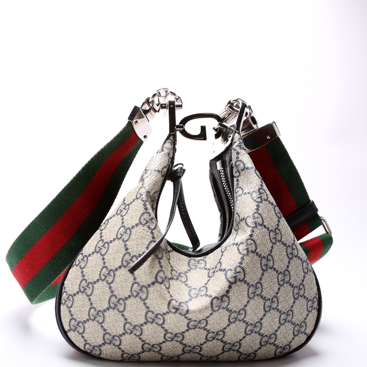 Gucci GG Supreme Attache Small Shoulder Bag Navy