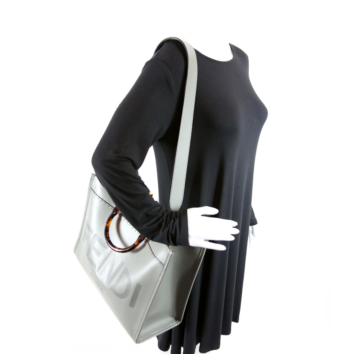 Sunshine Shopper Medium Leather Grey