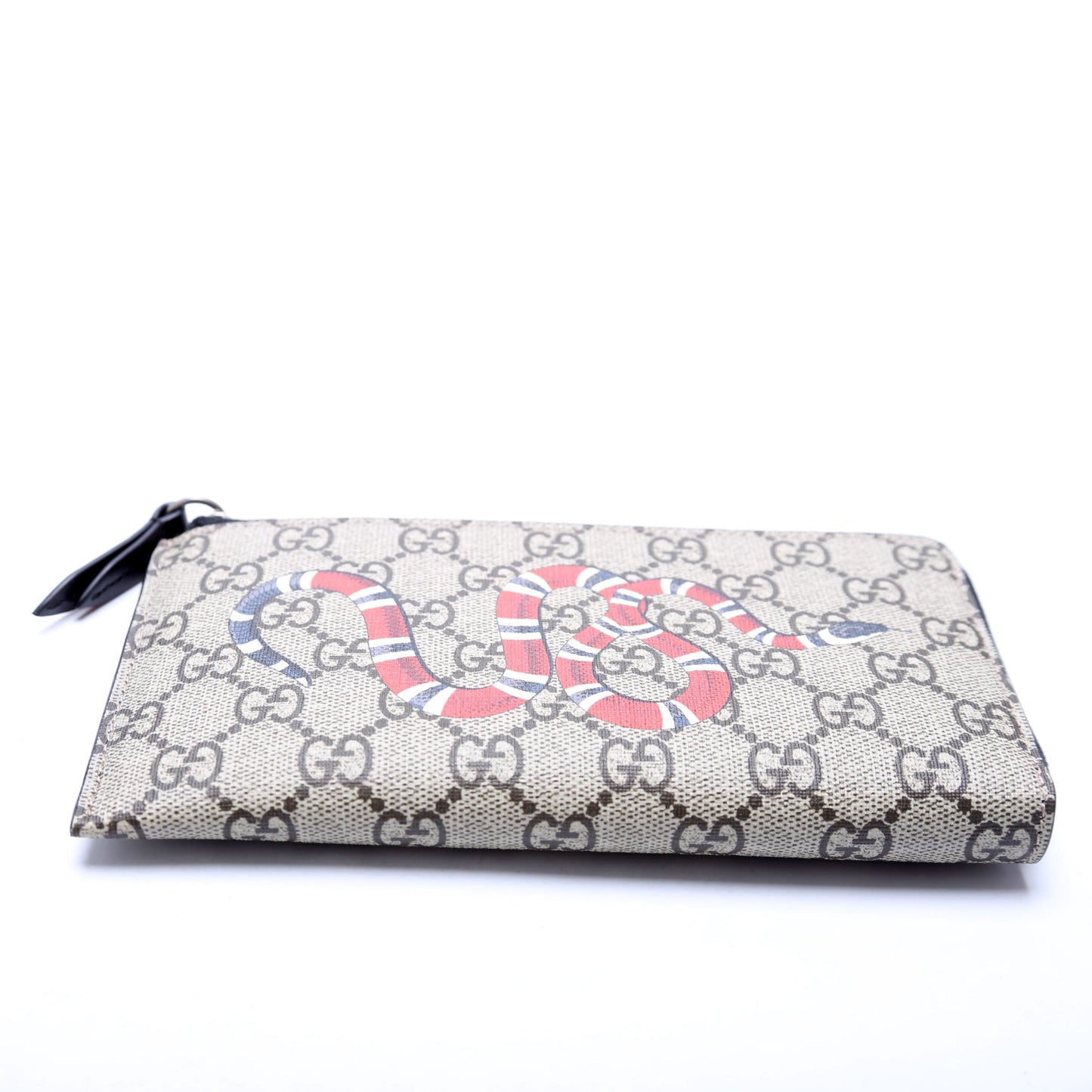 Gucci GG Supreme Kingsnake L-Zip Wallet Black