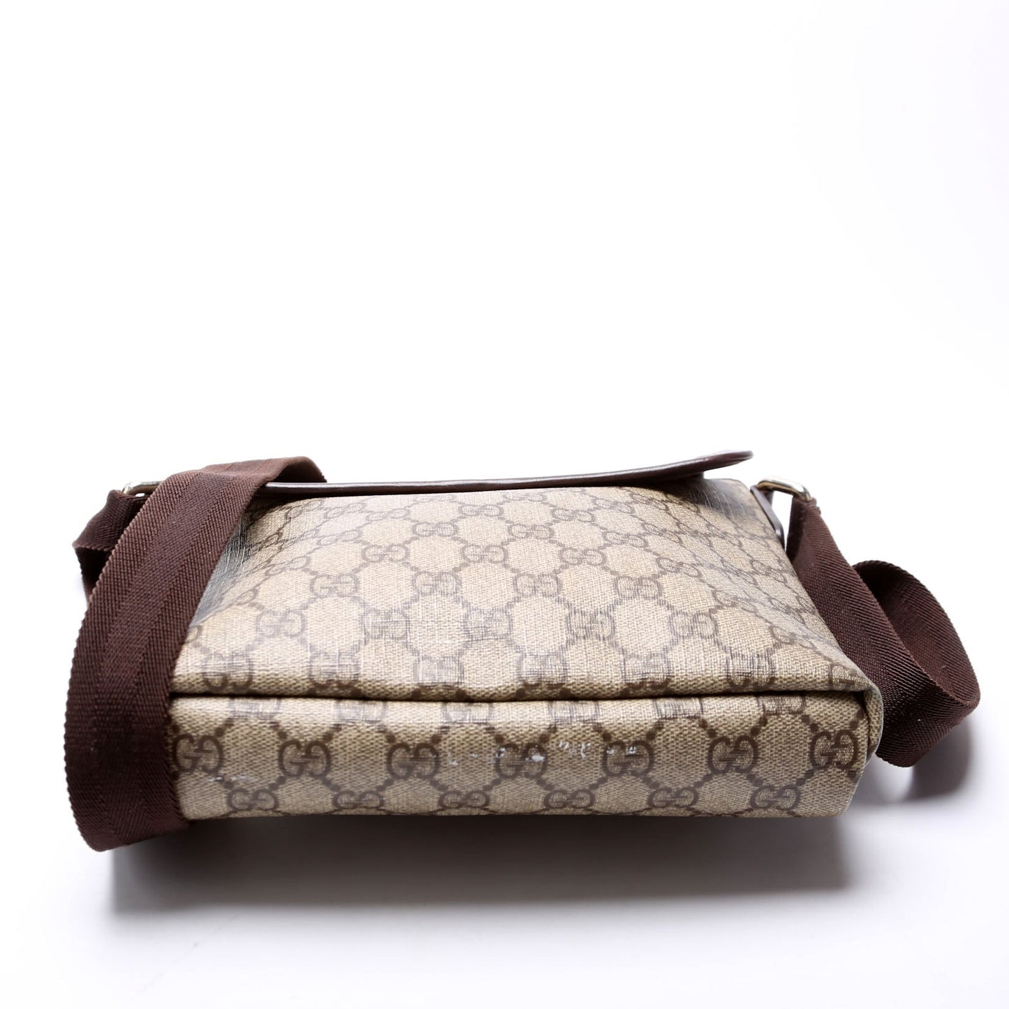 Gucci GG Supreme Flap Messenger Brown