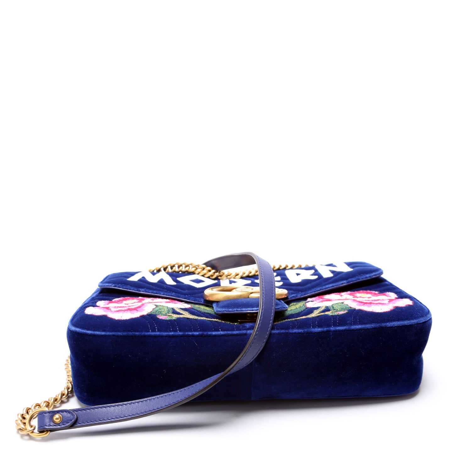 Gucci Marmont Velvet Modern Medium Blue