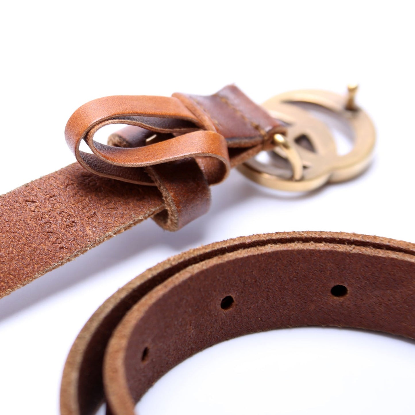 Gucci GG Marmont Thin Belt Size / Brown