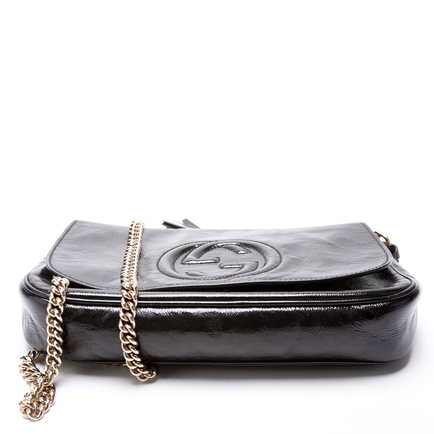 Gucci Soho Chain Crossbody Medium Patent Black