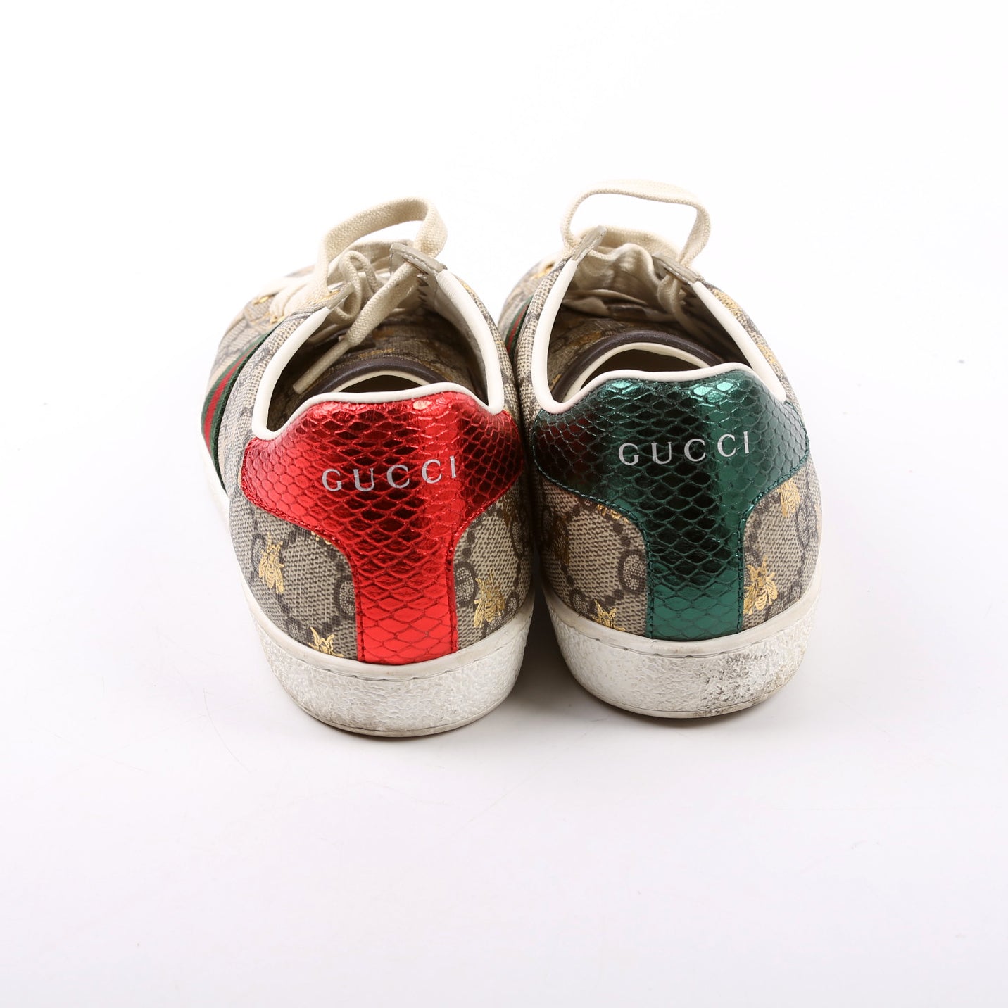 Gucci Ace Web GG Supreme Bee Sneakers Size Beige/Multicolor