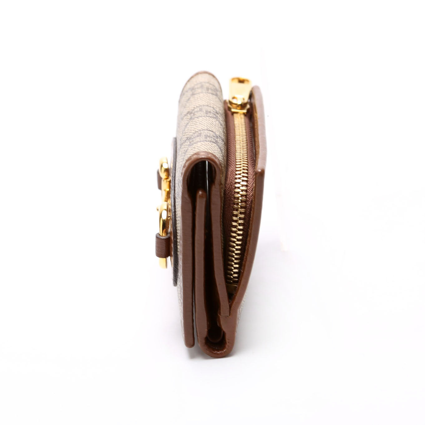 Gucci Horsebit GG Supreme Card Case Brown
