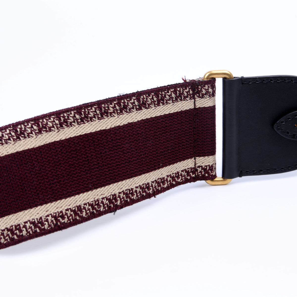Logo Wide Non-Adjustable Strap Burgundy