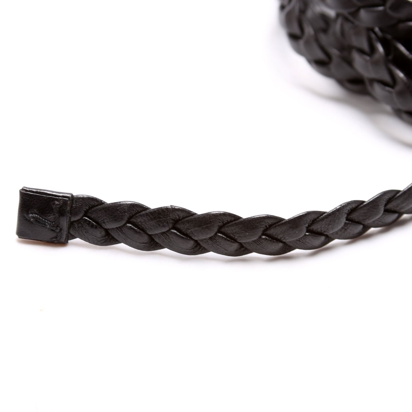 Gucci Narrow Braided Leather Wrap Around