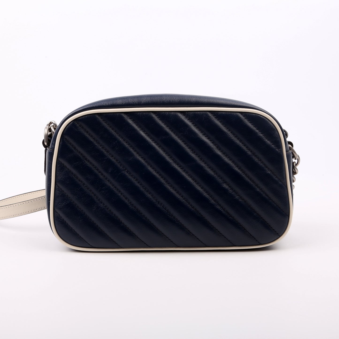 Gucci Marmont Small Leather Camera Blue/White