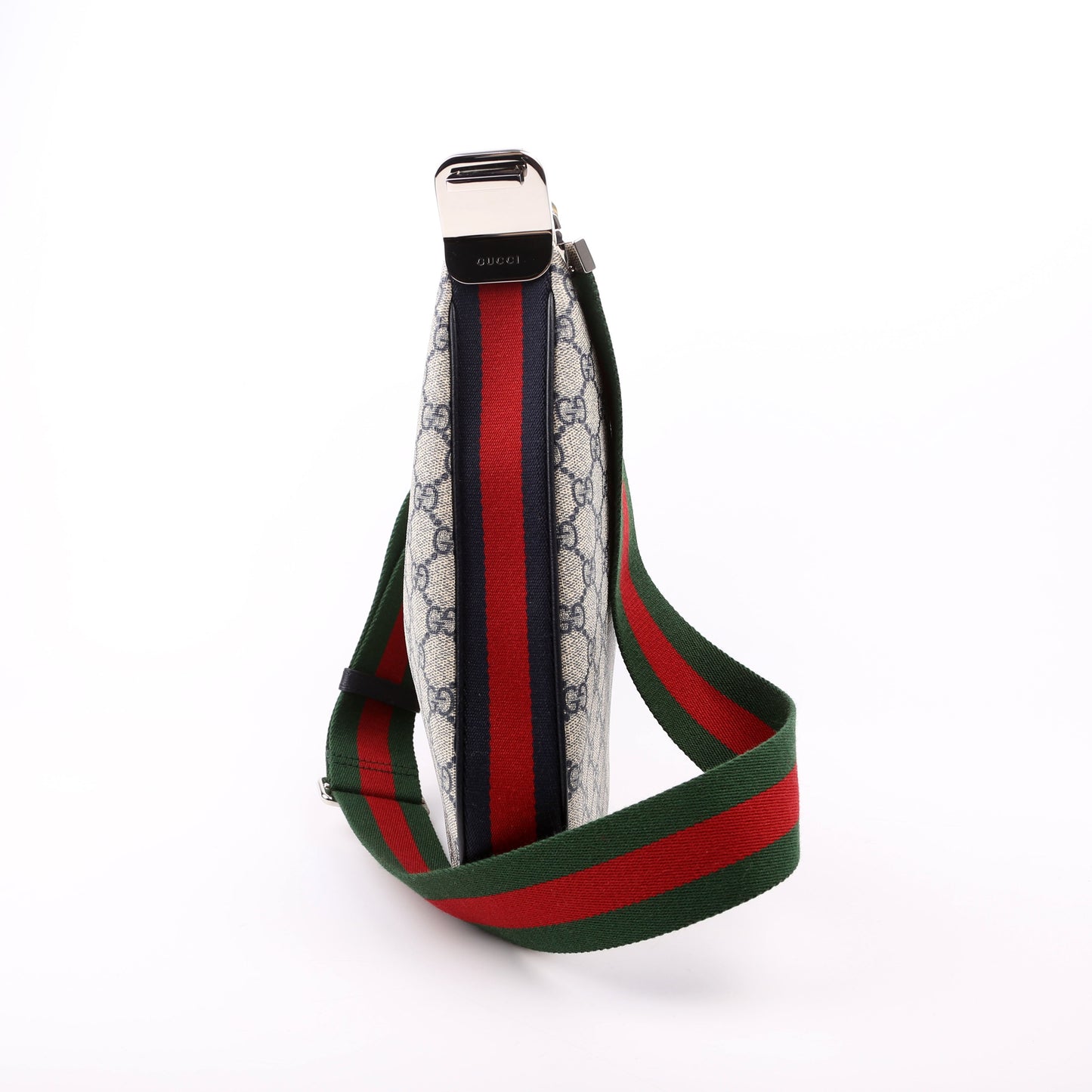 Gucci Attache GG Supreme Shoulder Bag Medium Blue