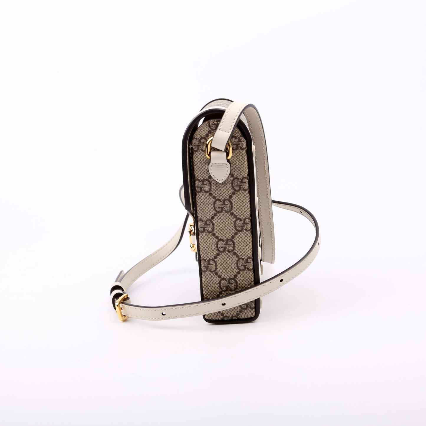 Gucci Horsebit GG Supreme Mini Bag White