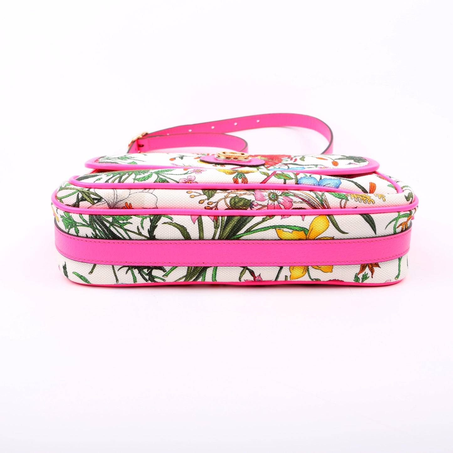 Gucci Flora Canvas Crossbody Pink