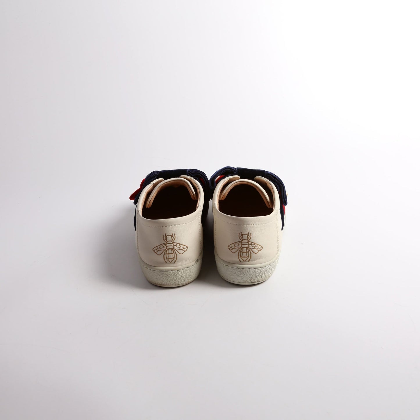 Gucci Velvet Bow Ace Web Sneakers Size