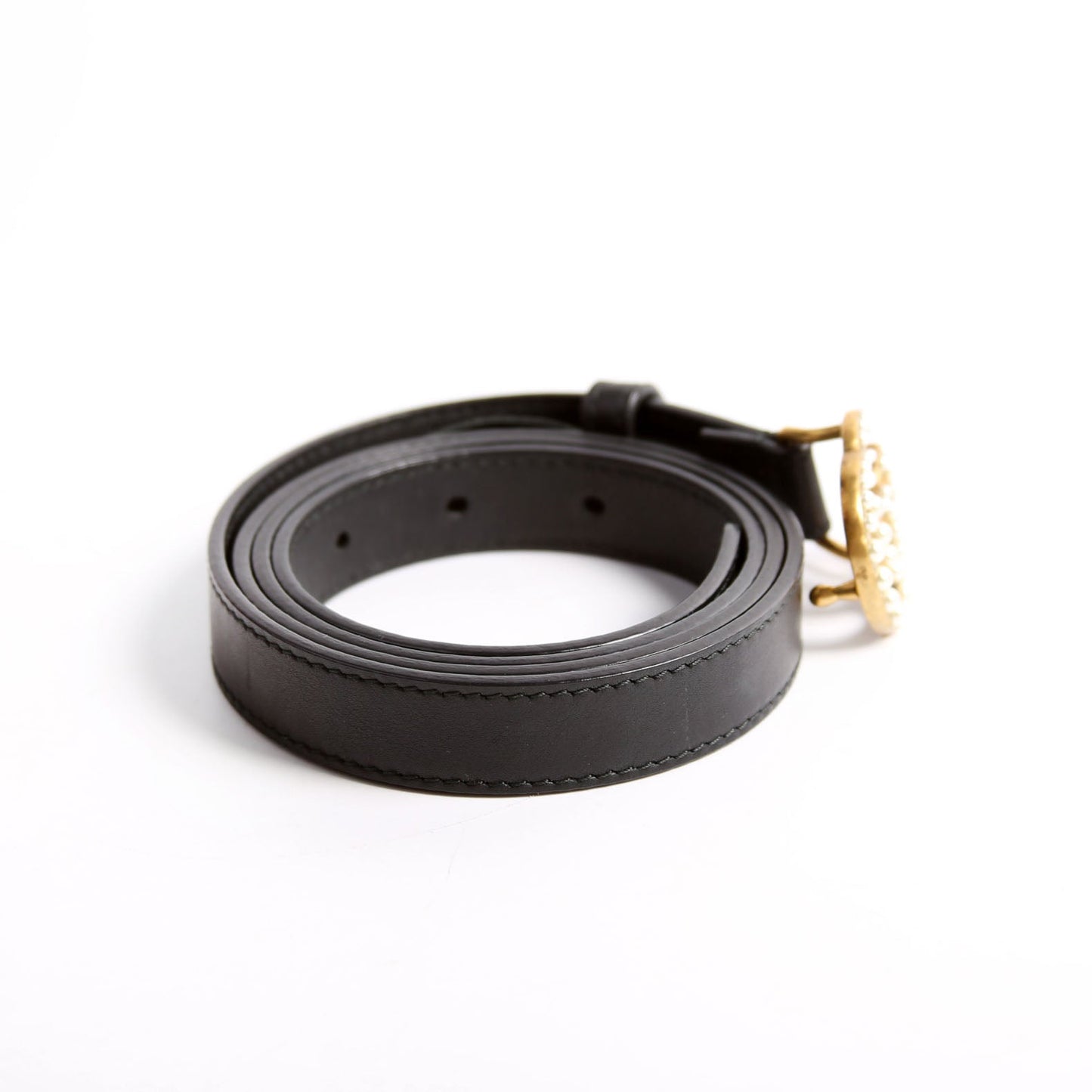 Gucci GG Marmont Pearly Belt Size / Black