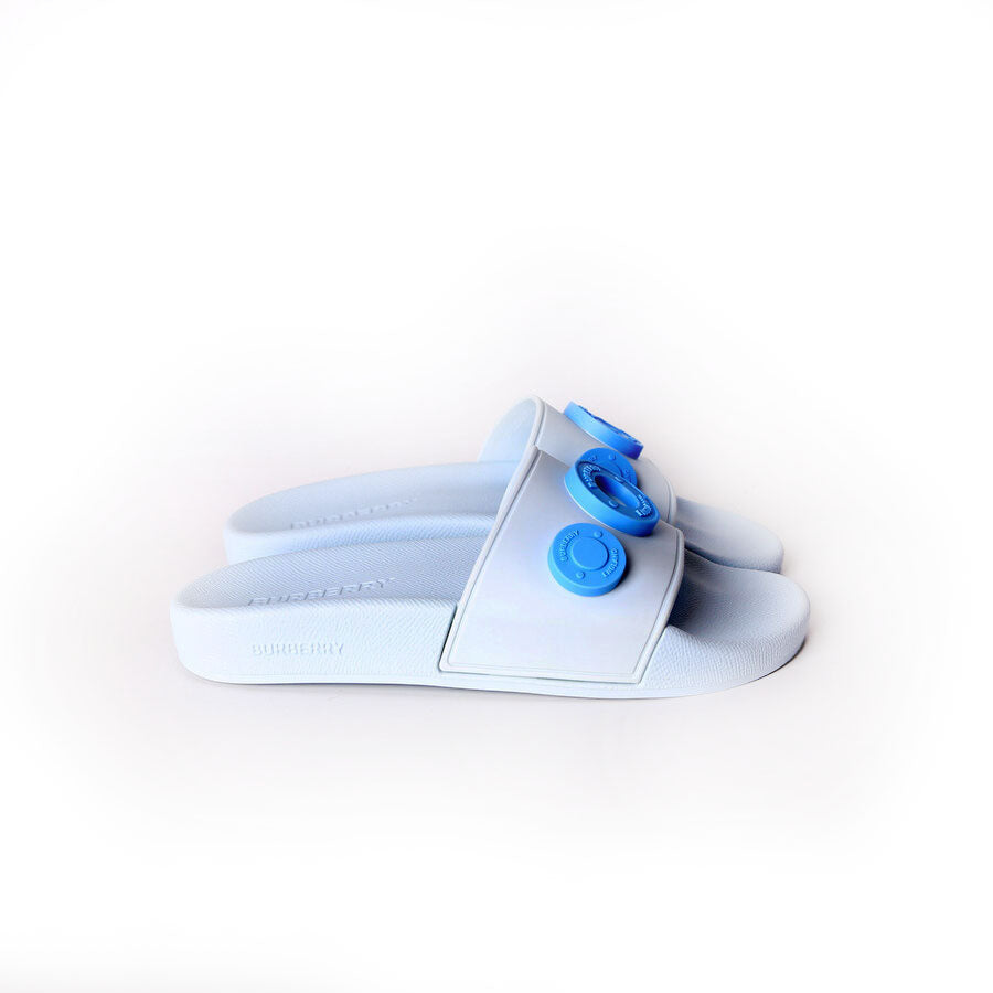 Furley Embellished Slides Size 36 Blue
