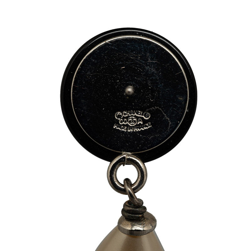 Chanel Coco Swing Pearl Pierce Black Pearl Metal Line Stone Chanel