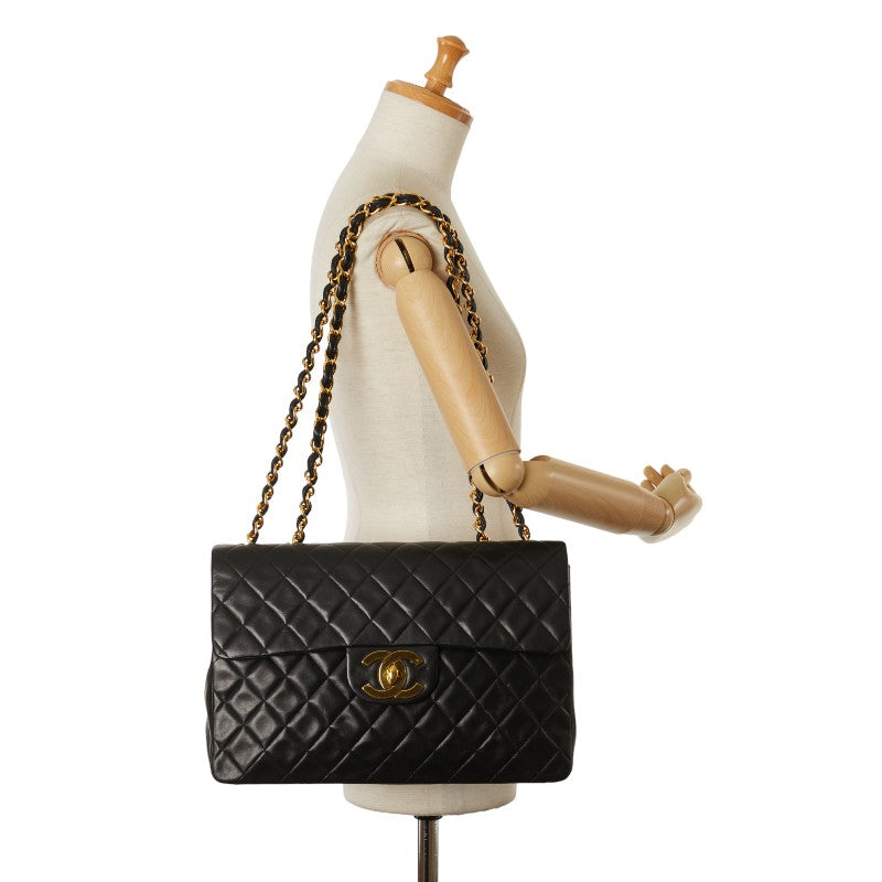 CHANEL MATRASSES 35 COCOMARK Chain Shoulder Bag Black Leather CHANEL