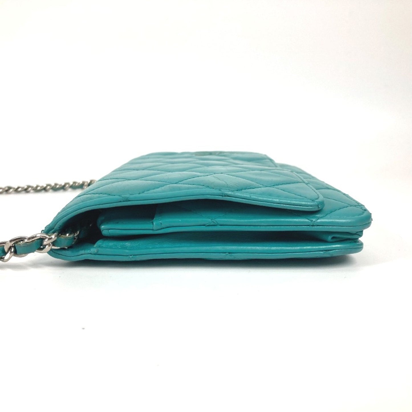 Chanel Classic Wallet on Chain Turquoise Quilted Lambskin