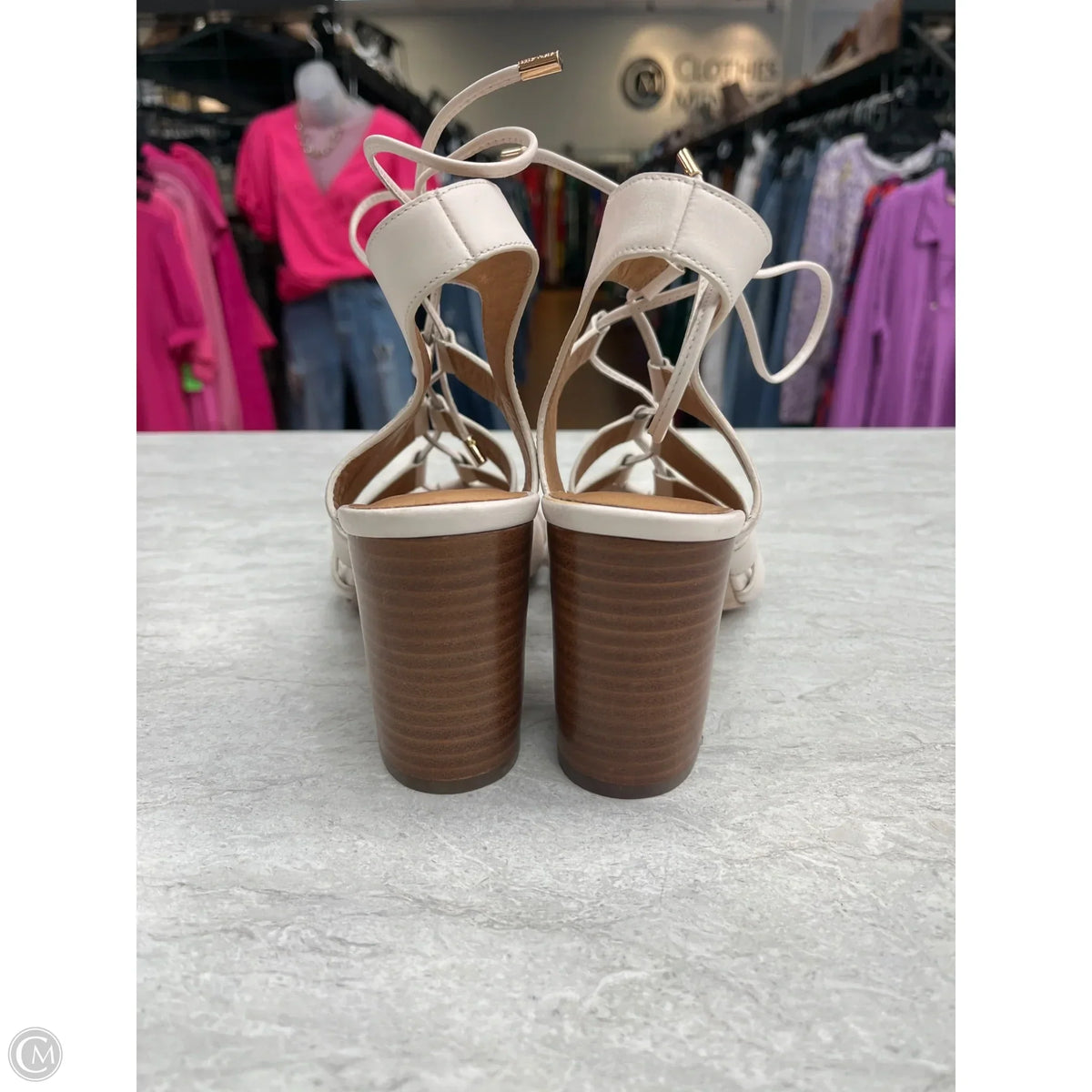 Sandals Designer By Coach In Cream, Size: 8