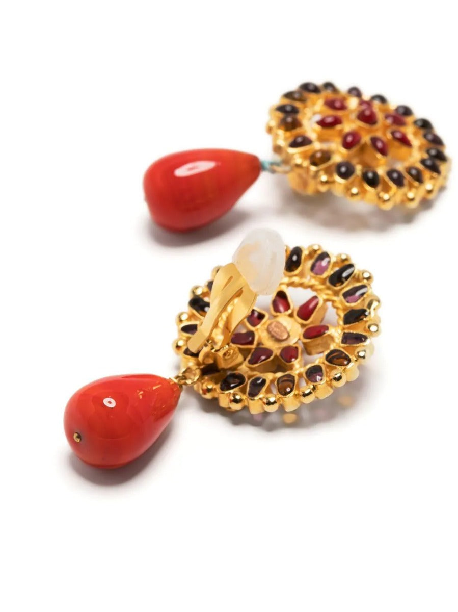 Top Quality Chanel Glass-Bead Drop Earrings