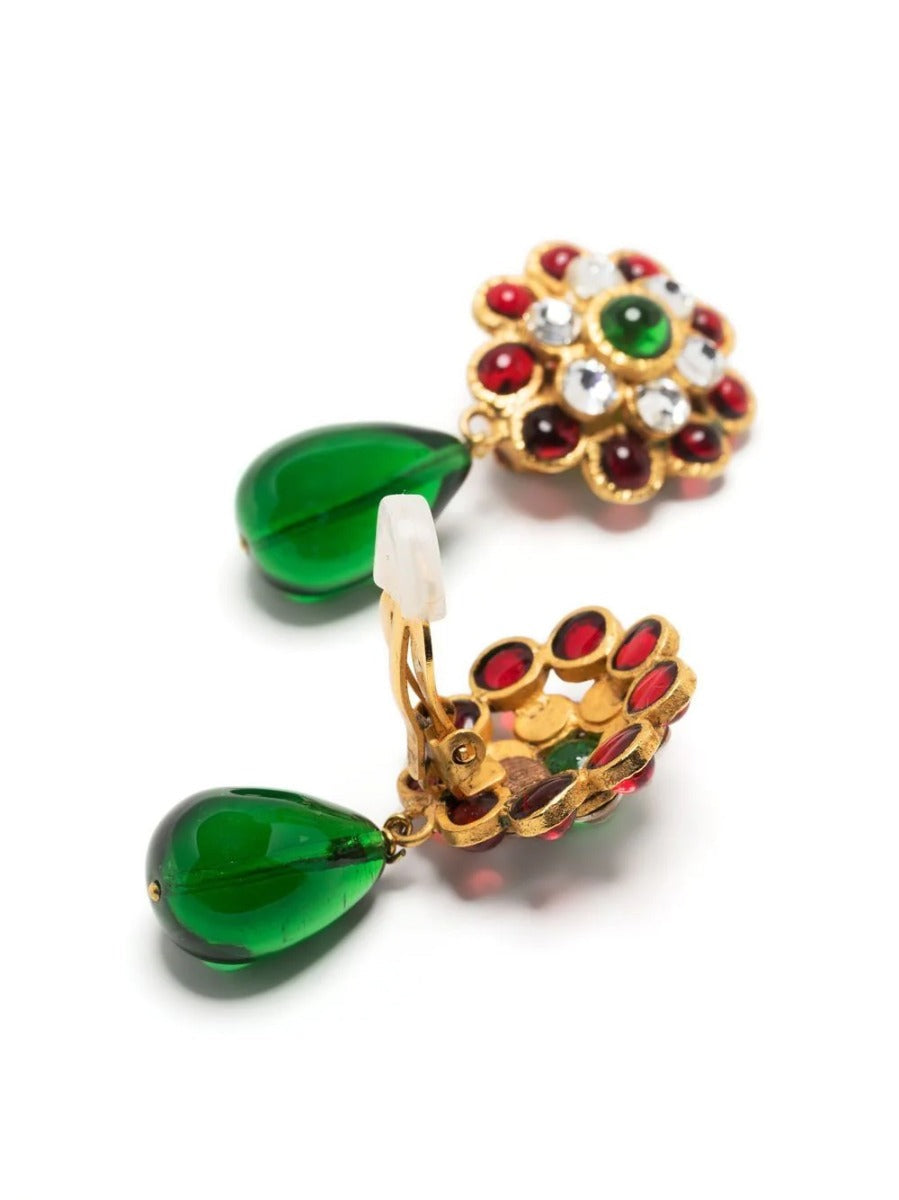 Top Quality Chanel Gripoix Glass-Bead Drop Earrings
