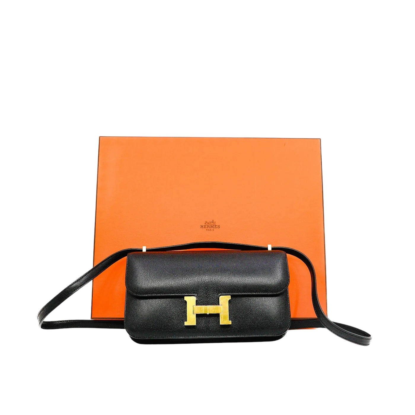 Hermes Constance Elan Black Epsom GHW