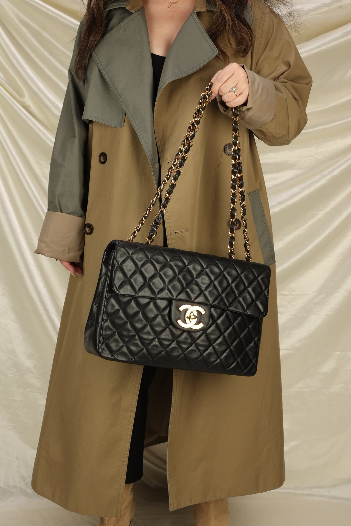 Chanel Maxi XL Logo Flap Bag