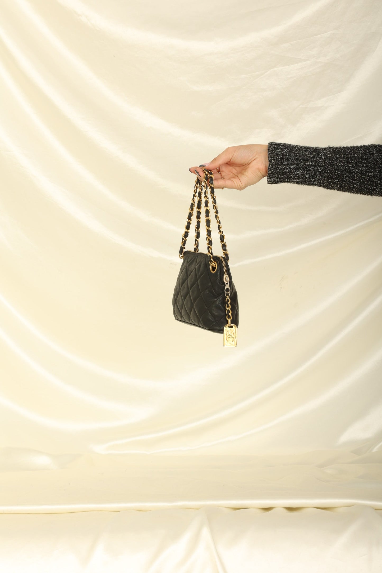 Chanel 1989 Lambskin Mini Zip Tote