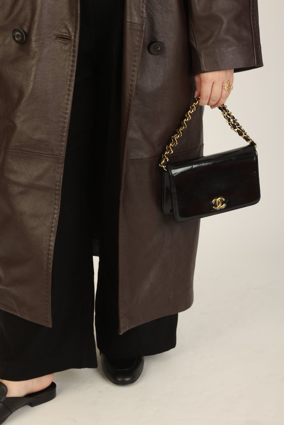 Chanel Patent Box Mini Full Flap