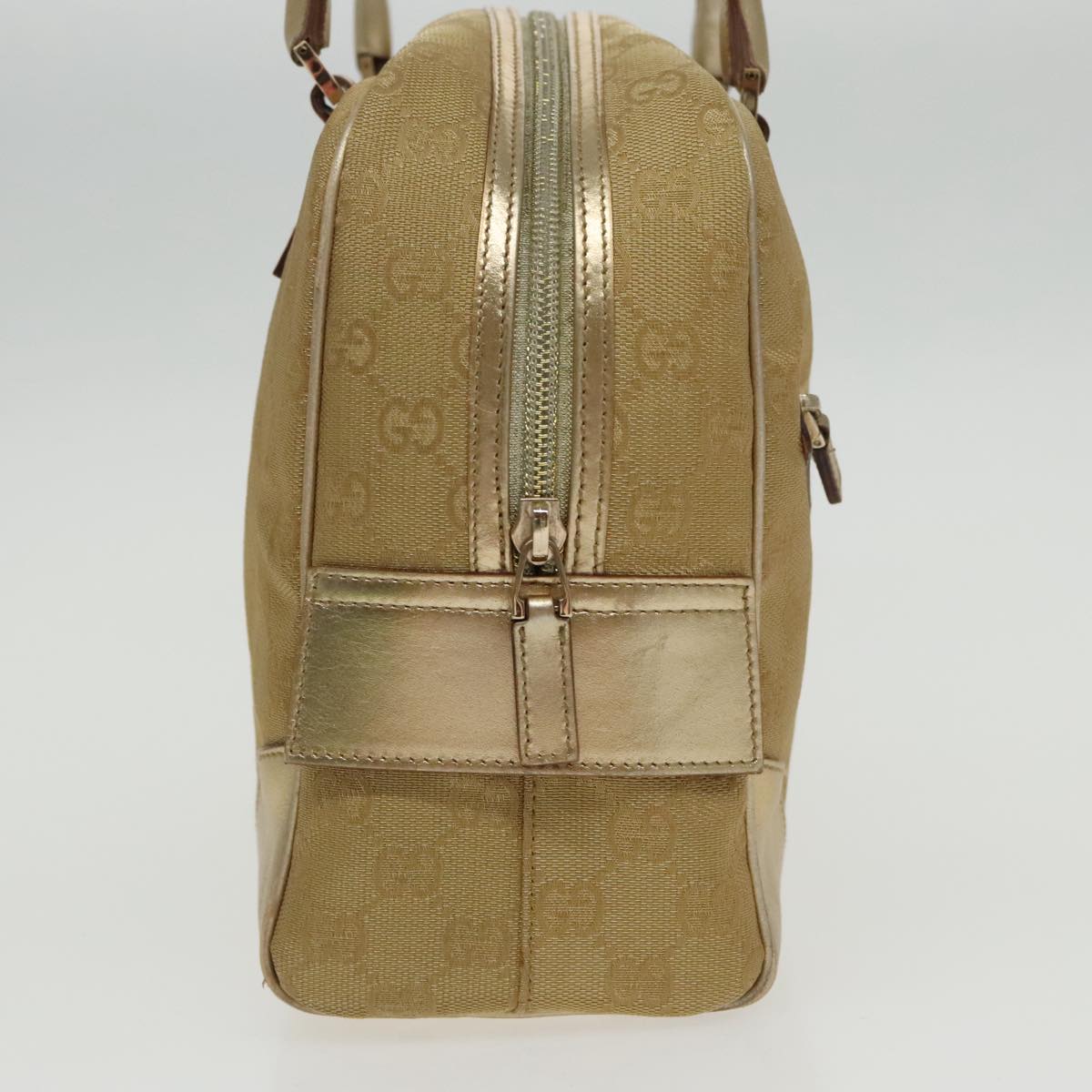 Gucci Gold Canvas Handbag