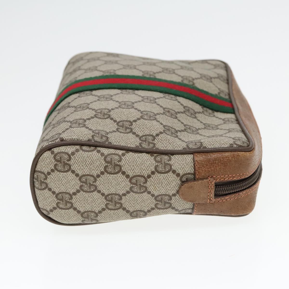 Gucci Ophidia Beige Canvas Clutch Bag