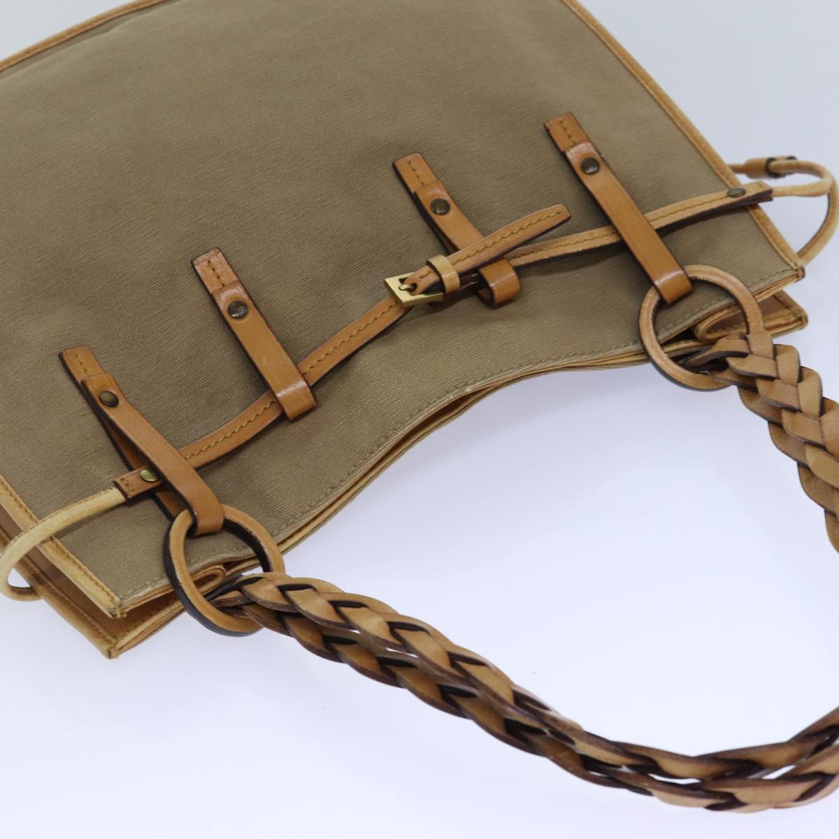 Gucci Beige Canvas Handbag