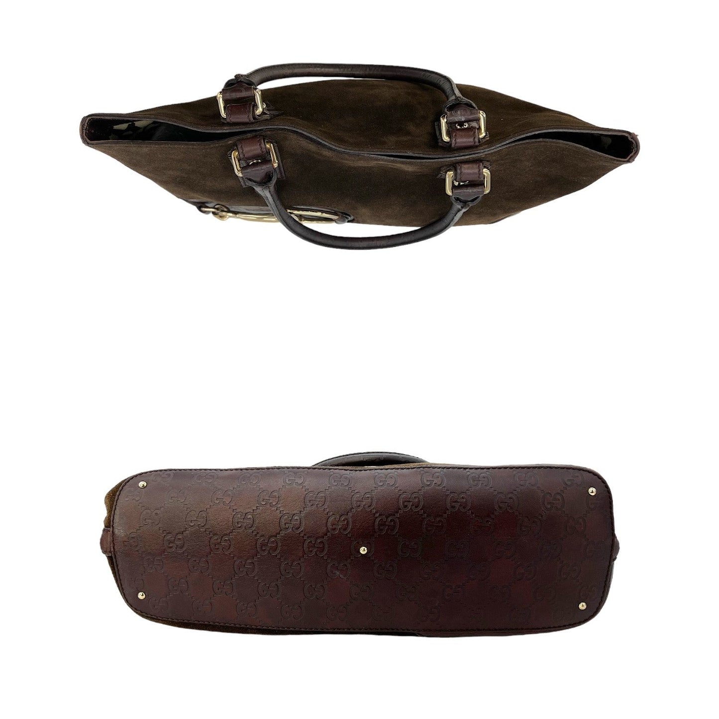 Gucci Suede Hasler Horsebit Tote