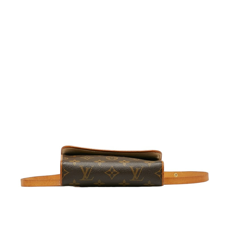 Louis Vuitton Monogram Pocket Florentine X Shoulder Bag M51855 Brown PVC Leather Lady Louis Vuitton