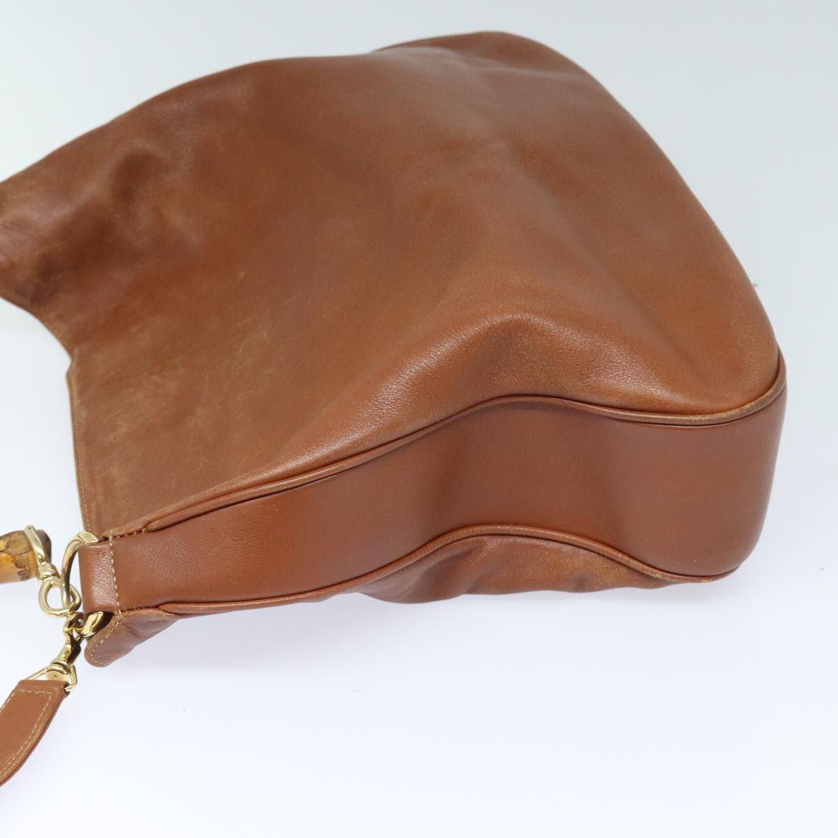 Gucci Bamboo Brown Leather Shoulder Bag