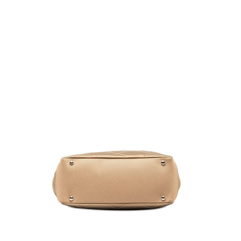 CHANEL COCOMARK PARIBIARITZ PM TOOT BAG A34208 G Beige Canvas Leather CHANEL