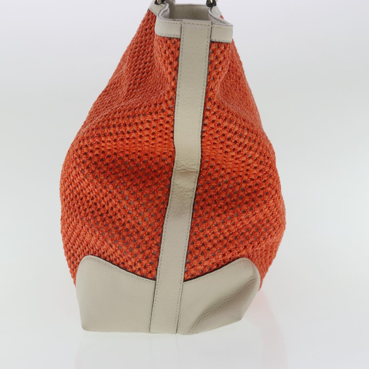 Gucci Bamboo Orange Canvas Shopper Bag
