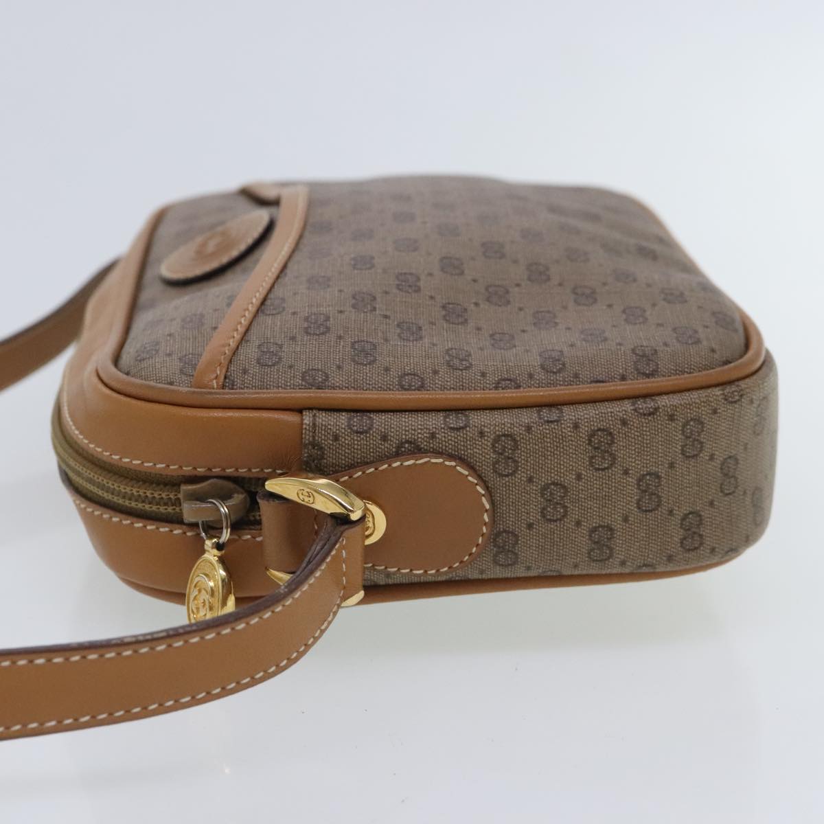 Gucci Micro Small Gg Canvas Beige Canvas Shoulder Bag