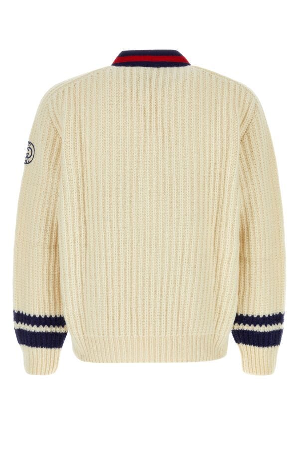 Gucci Man Ivory Wool Cardigan