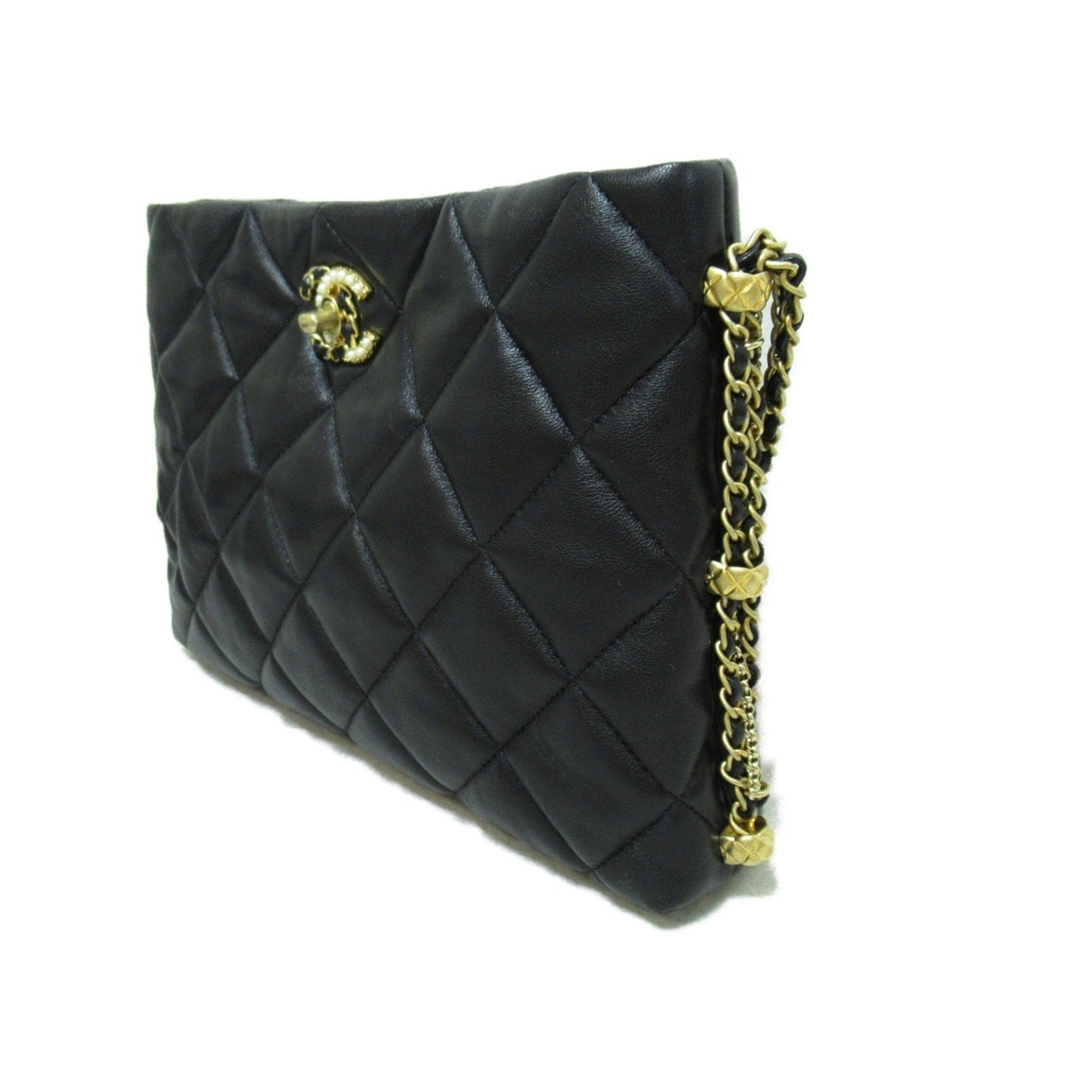 Chanel CHANEL Chain Shoulder Bag Lambskin (Sheepskin) Women's Black
