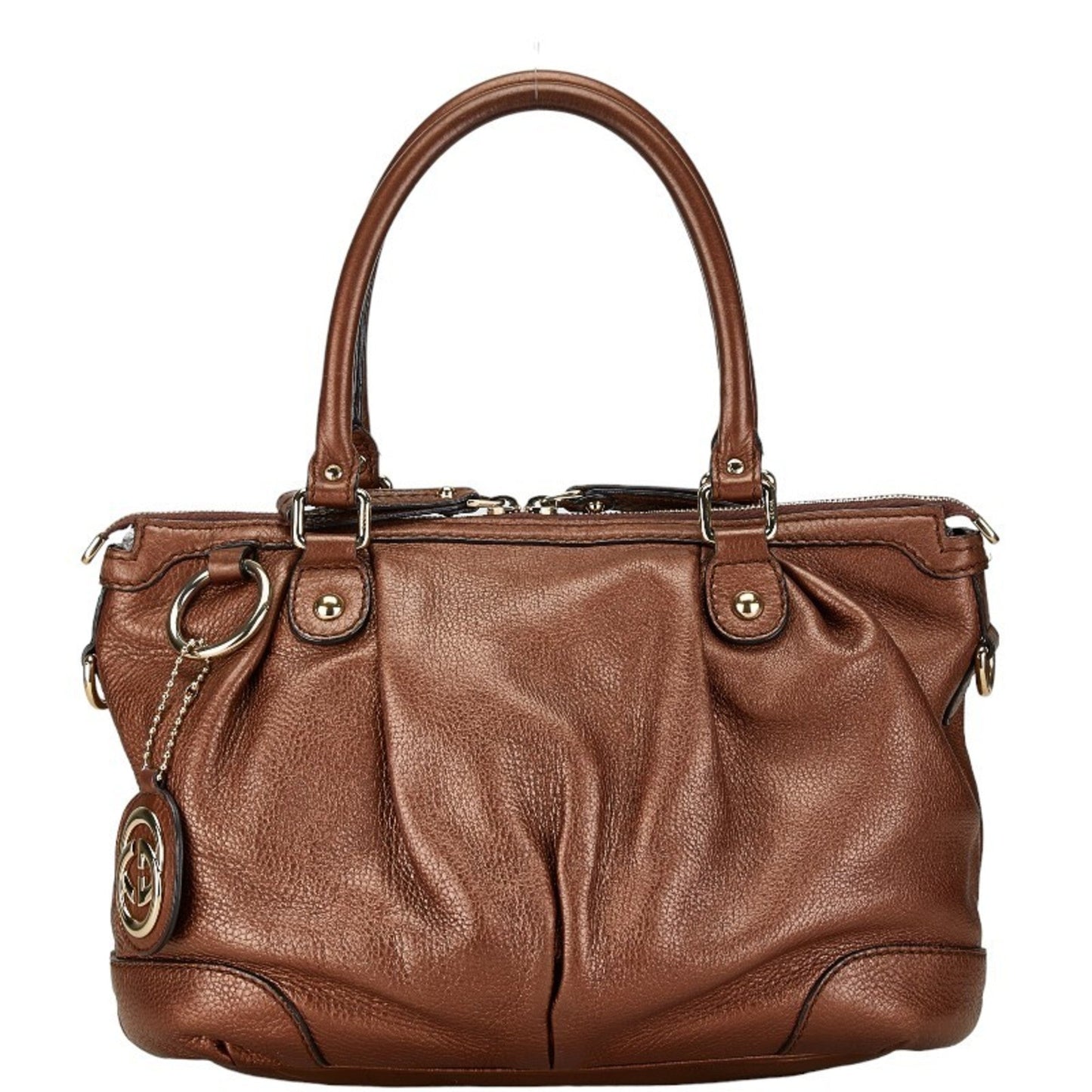 Gucci Beige Pink Canvas Leather Handbag Shoulder Bag
