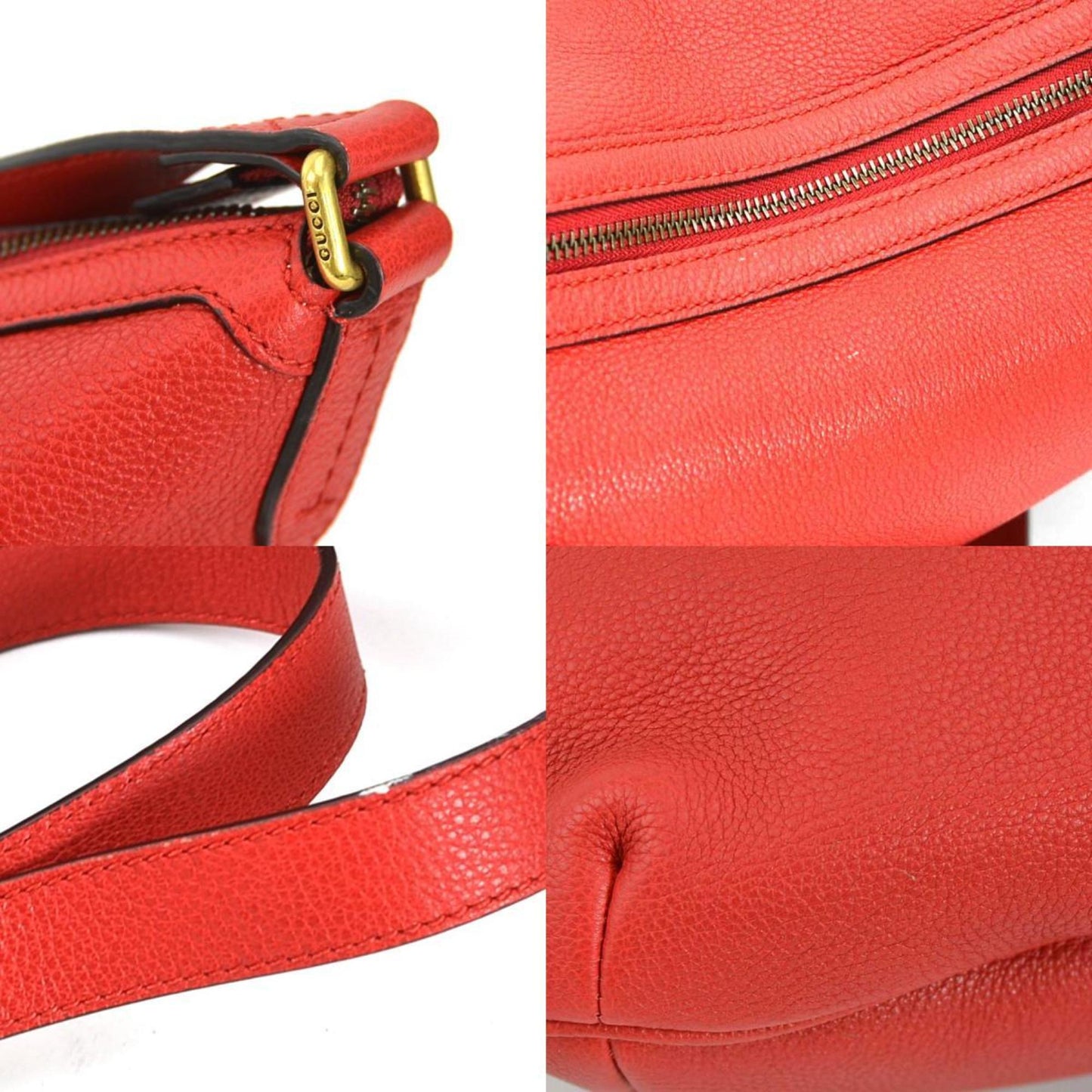 Gucci Red Color Leather Shoulder Bag