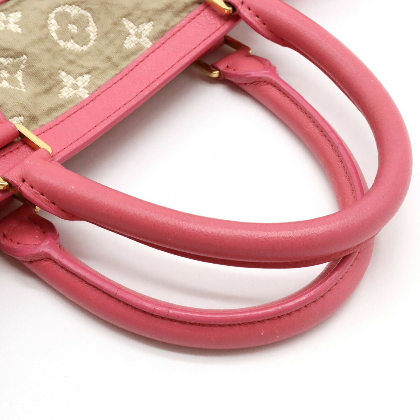 LOUIS VUITTON Monogram Sabia Hippo MM Handbag Tote Bag Rose Pink M93496