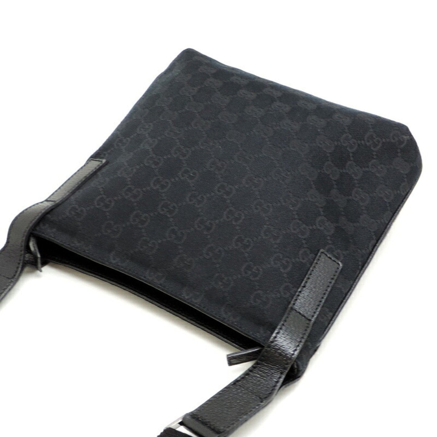 Gucci Black Gg Canvas Shoulder Bag