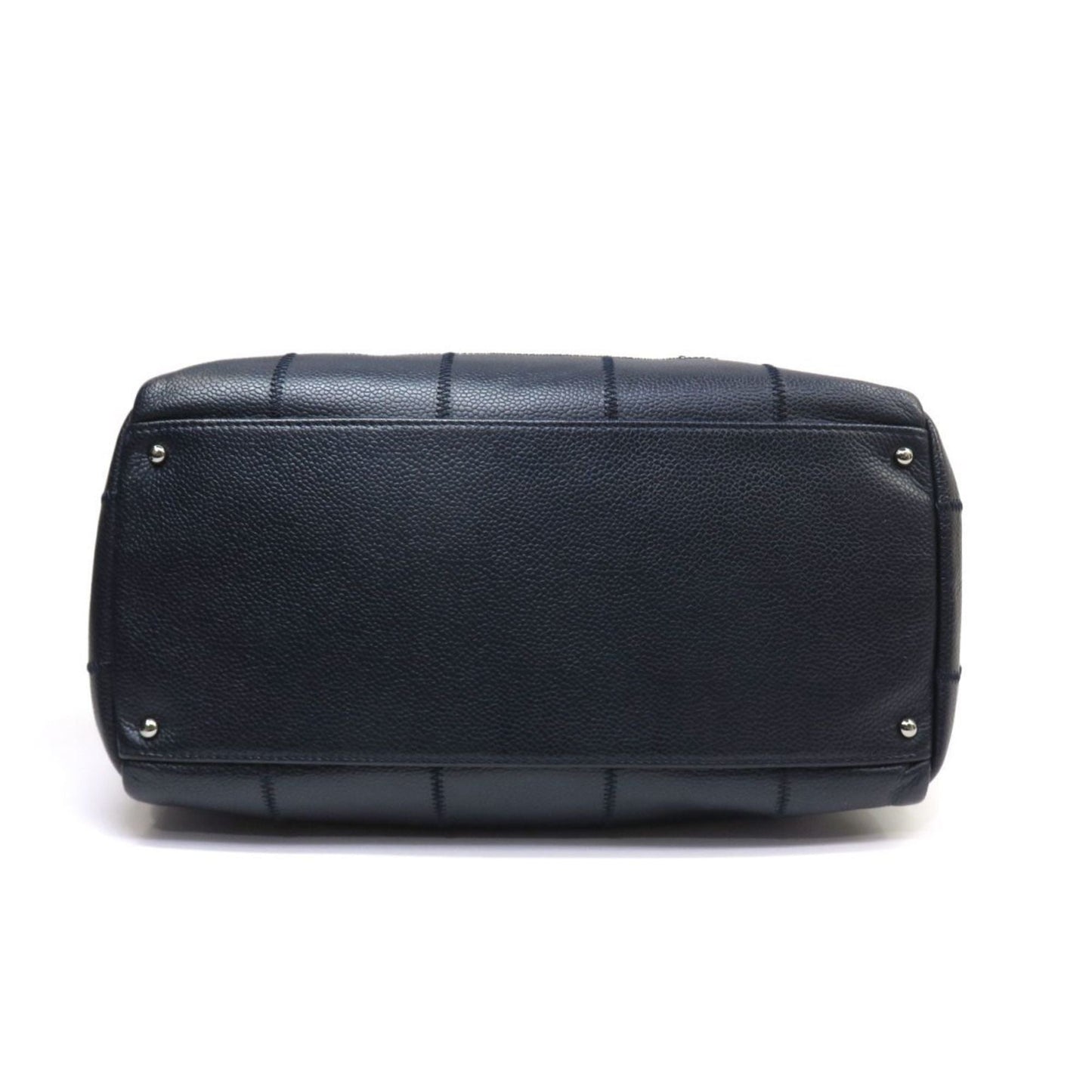 CHANEL Chocolate Bar Boston Bag Shoulder Caviar Skin