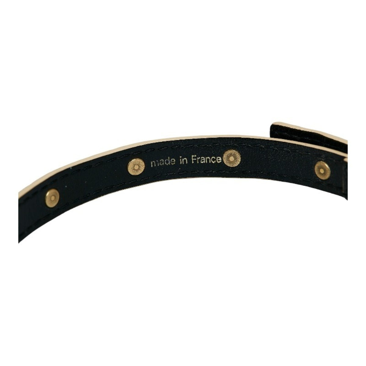 LOUIS VUITTON Suhari Bracelet Double Tour M91844 Black Leather Ladies