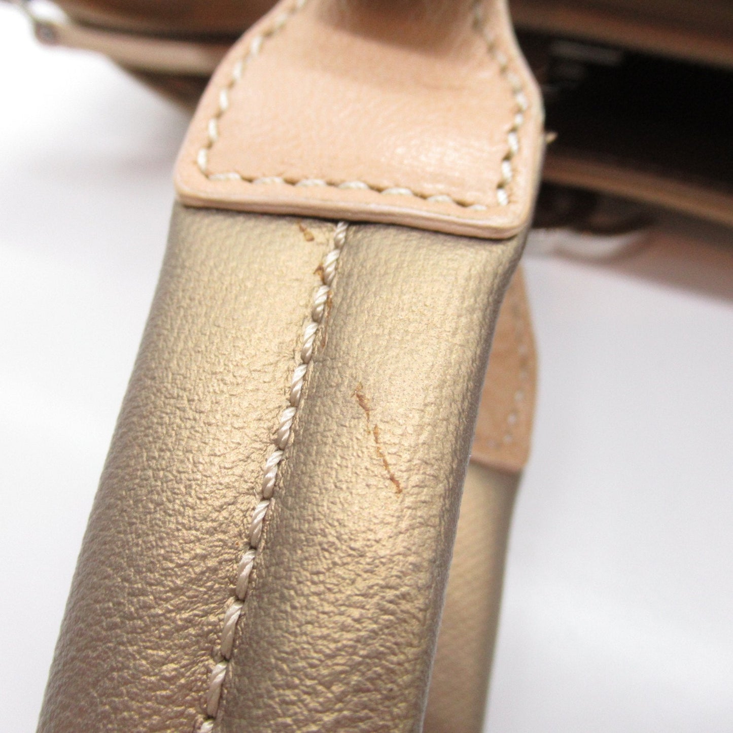 CHANEL Paris Biarritz Tote PM Tote Bag Gold canvas Coated canvas